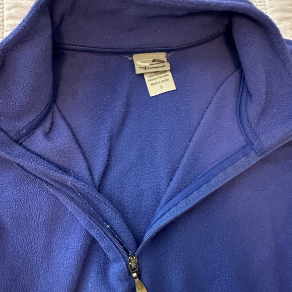Champion Royal Blue Fleece Quarter Zip Pullover - Size Small - Picture 5 of 6